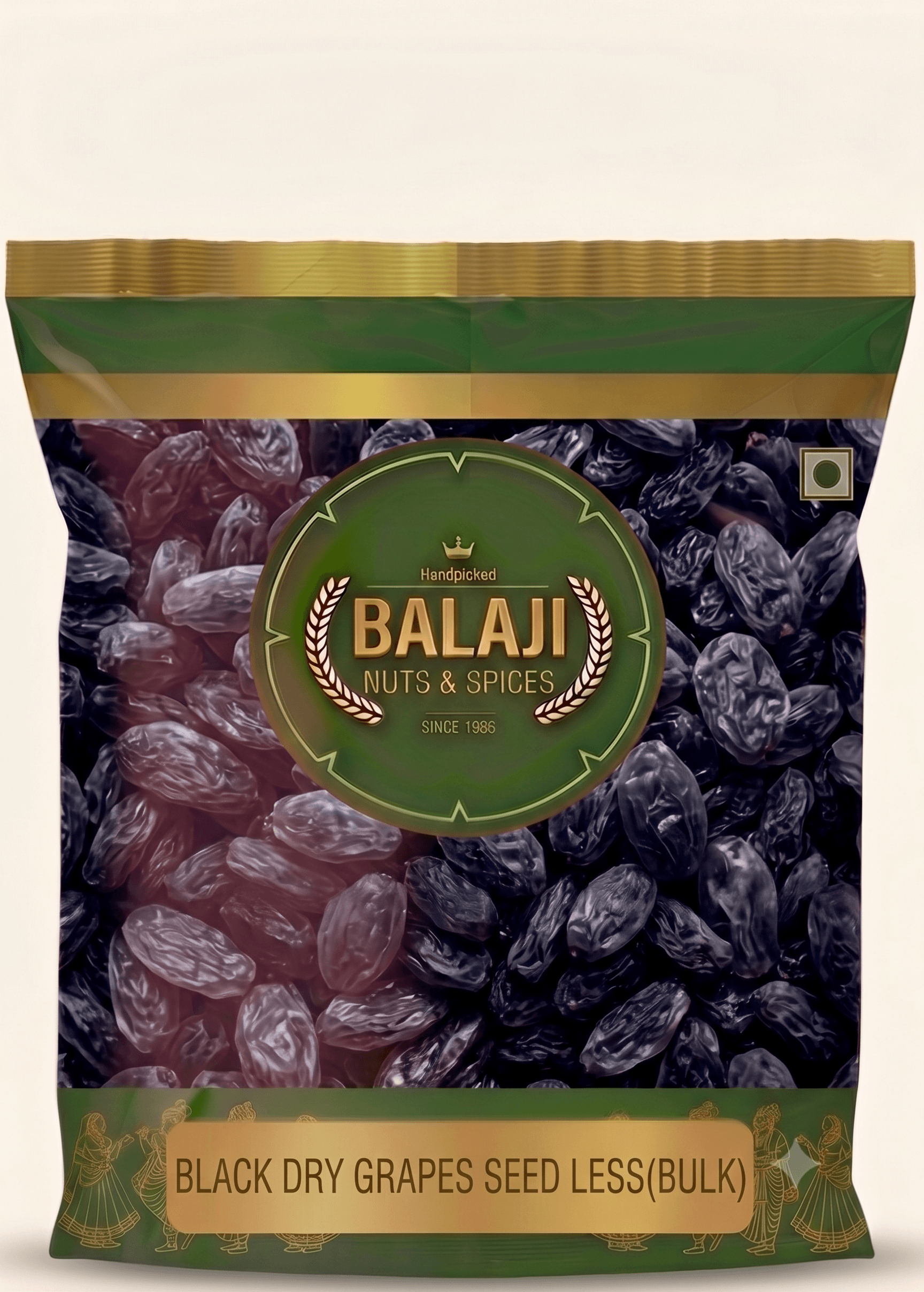 BLACK DRY GRAPES SEED LESS(BULK)